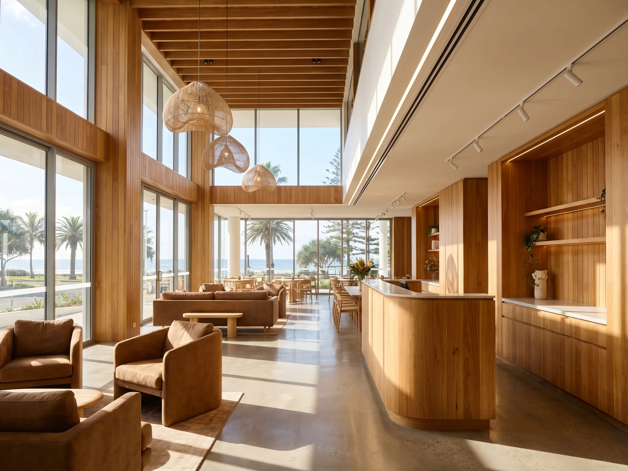 Commercial dining room interior